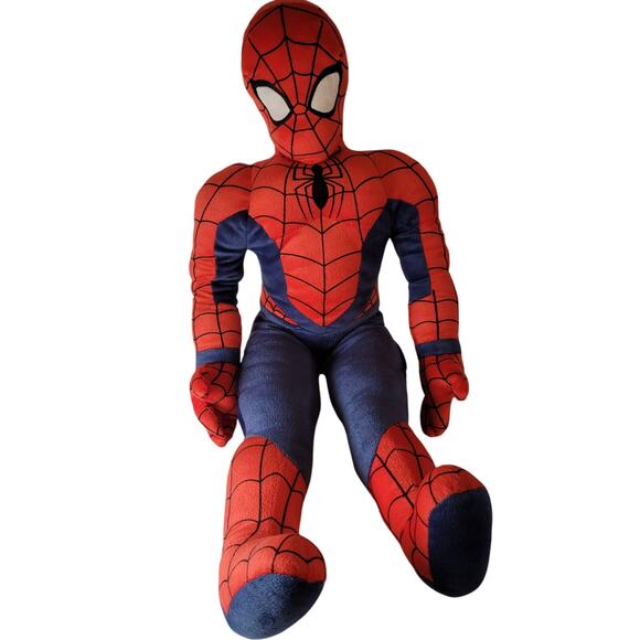 27" Spider-Man Plush Pillow Marvel Jay Franco Stuffed Superhero Toy Red Blue - Picture 16 of 16